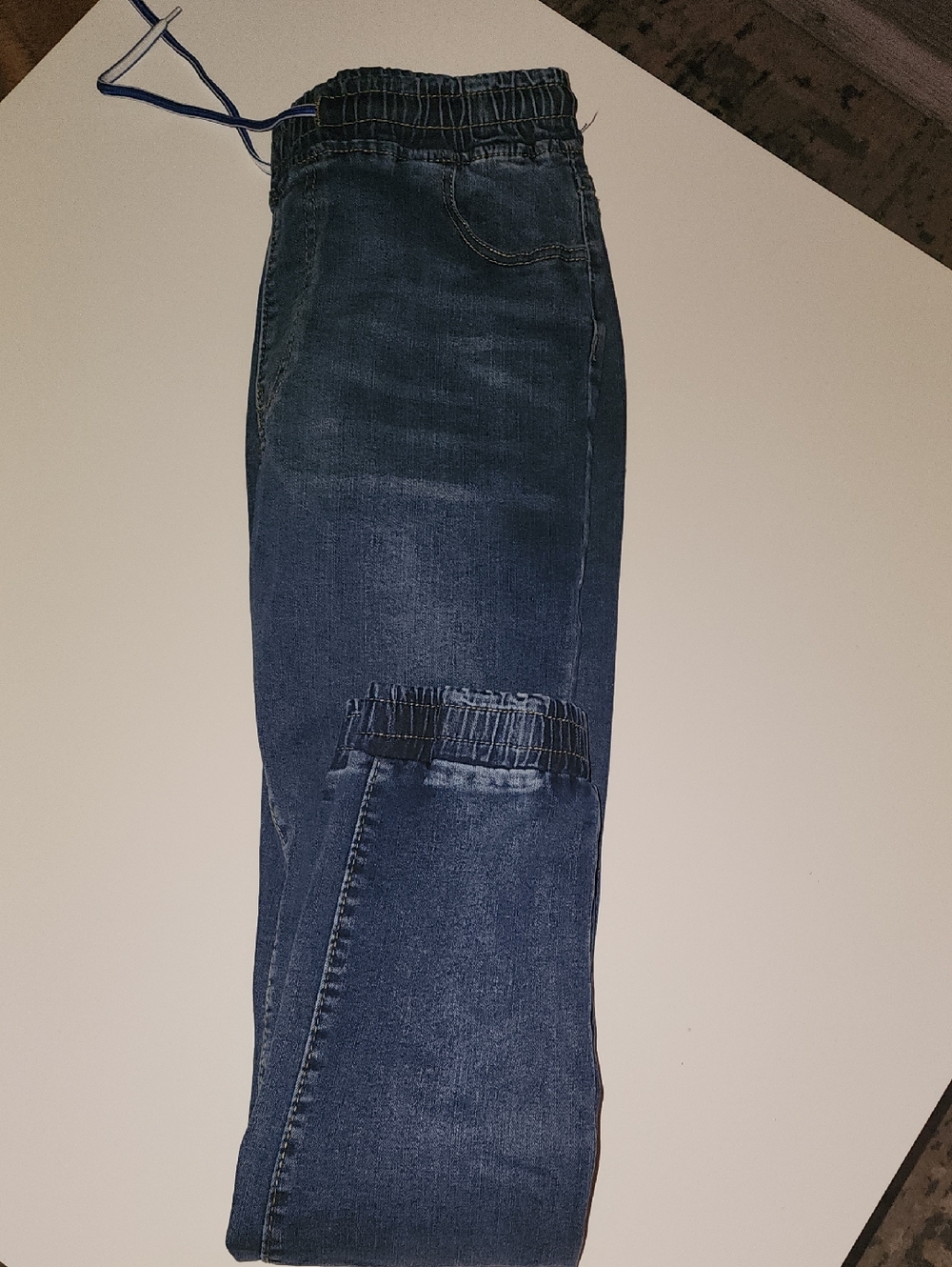 SHEIN Women's Dark Blue Elastic Waist Jeggings